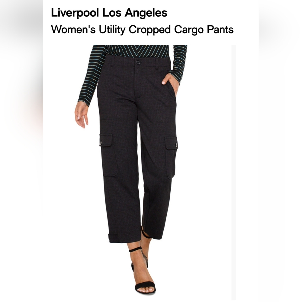 Liverpool Los Angeles Cropped Utility Cargo Pants